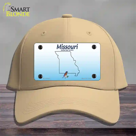 Missouri Show Me Blank Novelty License Plate Hat Cotton / Khaki
