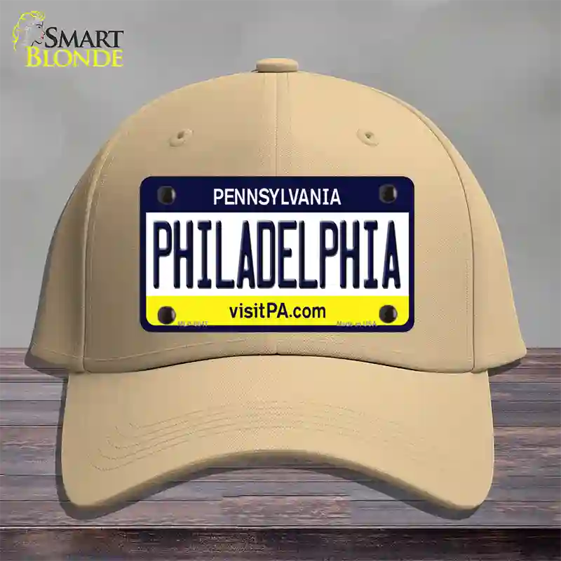 Philadelphia Pennsylvania State Novelty License Plate Hat Cotton / Khaki