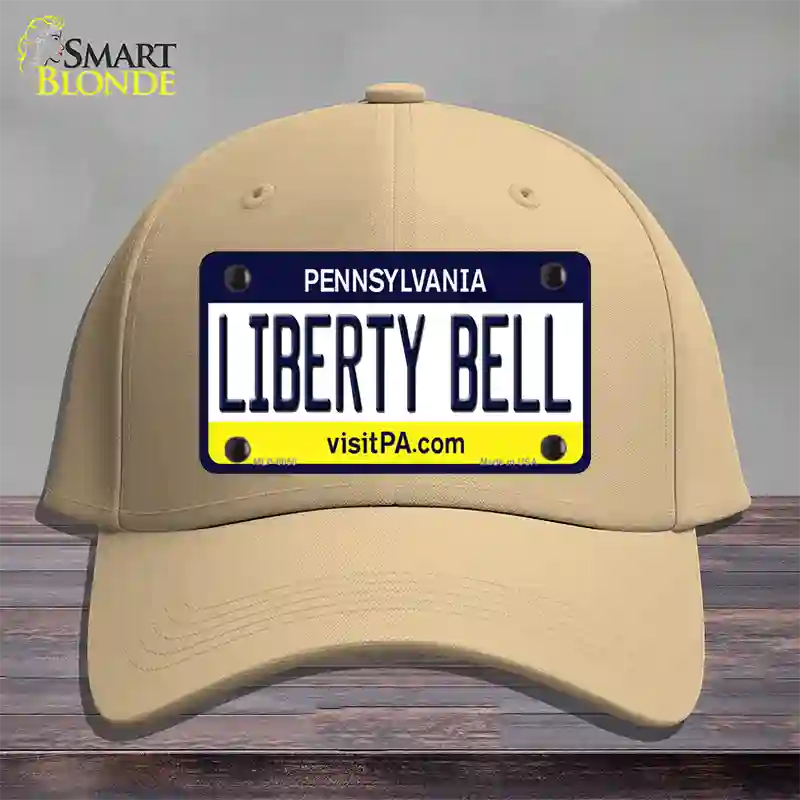 Liberty Bell Pennsylvania State Novelty License Plate Hat Cotton / Khaki