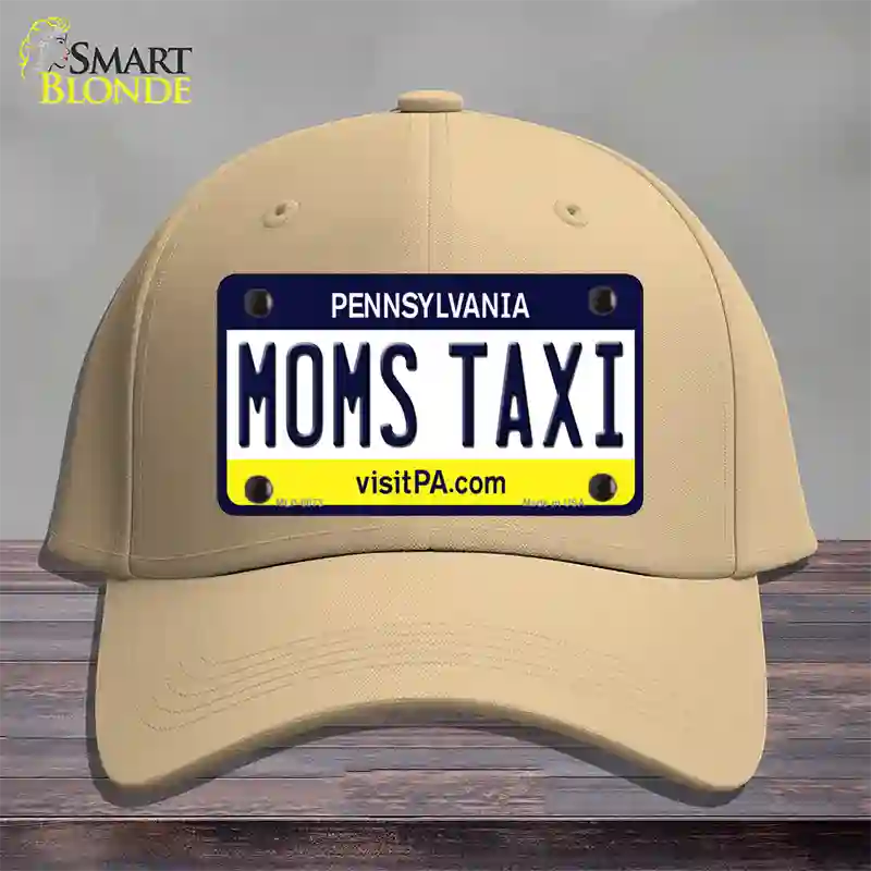 Moms Taxi Pennsylvania State Novelty License Plate Hat Cotton / Khaki
