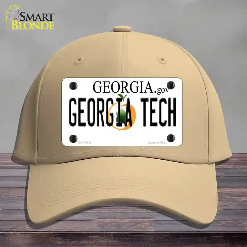 Georgia Tech Novelty License Plate Hat Cotton / Khaki
