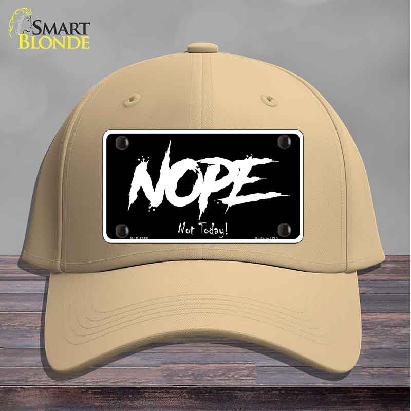 Nope Not Today Novelty License Plate Hat
