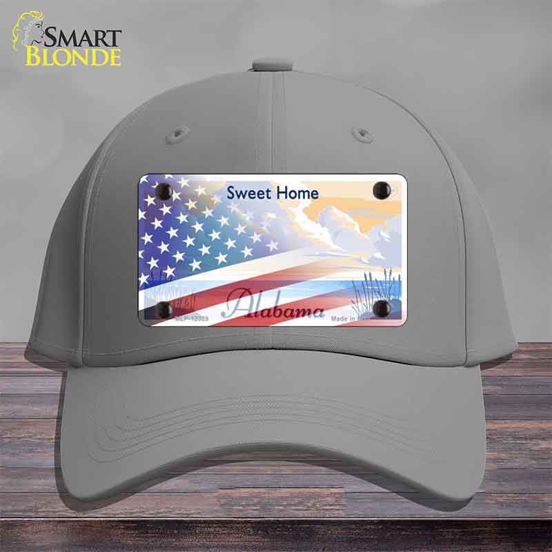 Alabama with American Flag Novelty License Plate Hat HAT-MLP-12329