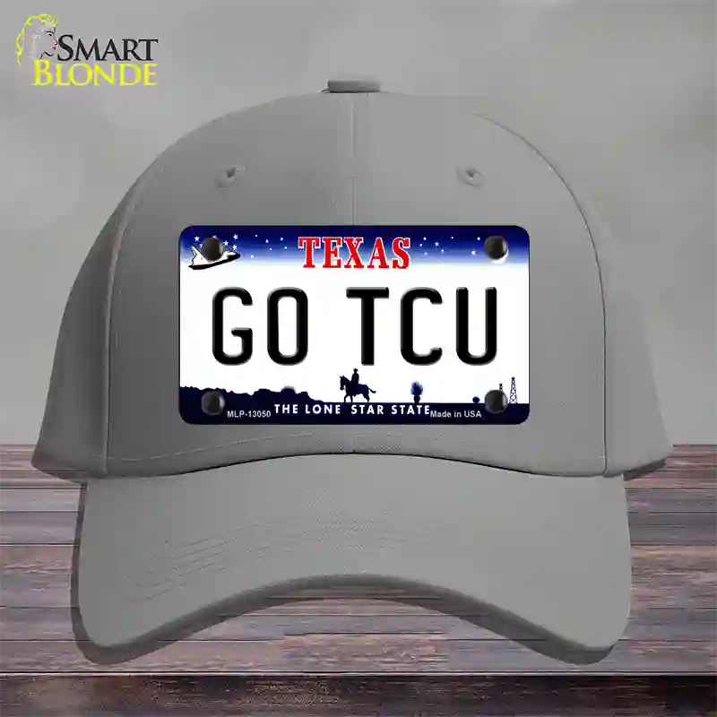 Go TCU Novelty License Plate Hat Cotton / Gray