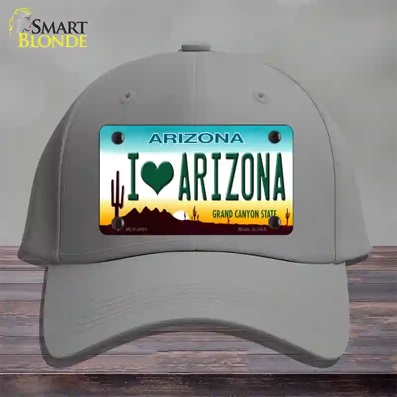 I Love Arizona Novelty License Plate Hat Cotton / Gray