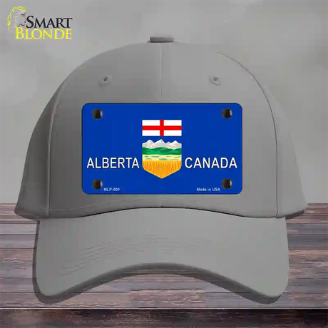 Alberta Canada Novelty License Plate Hat Cotton / Gray