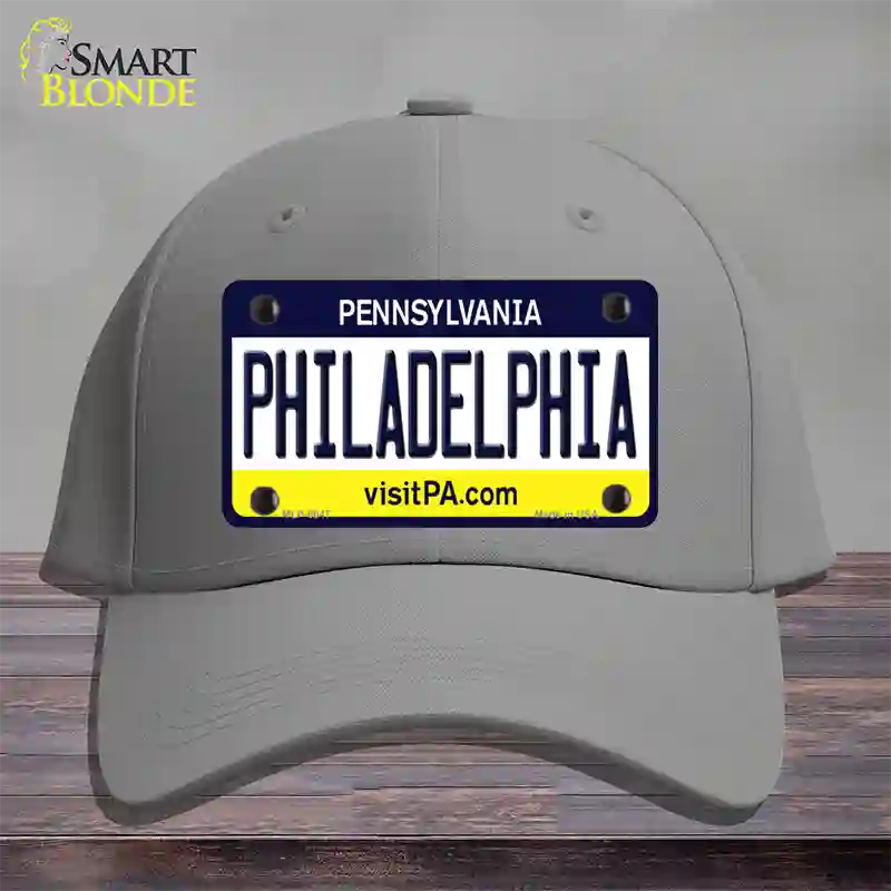 Philadelphia Pennsylvania State Novelty License Plate Hat Cotton / Gray