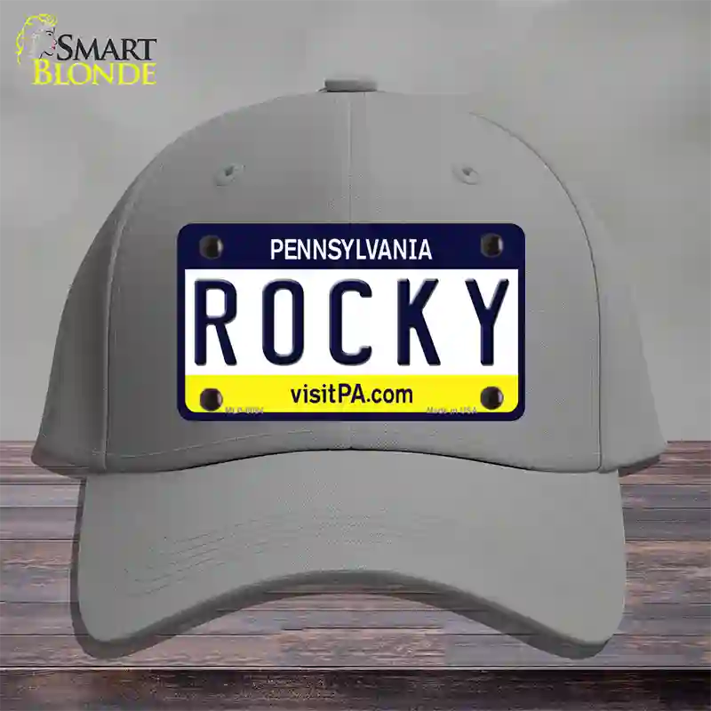 Rocky Pennsylvania State Novelty License Plate Hat Cotton / Gray