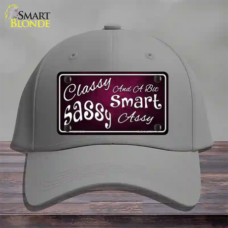 Classy Sassy Novelty License Plate Hat Cotton / Gray