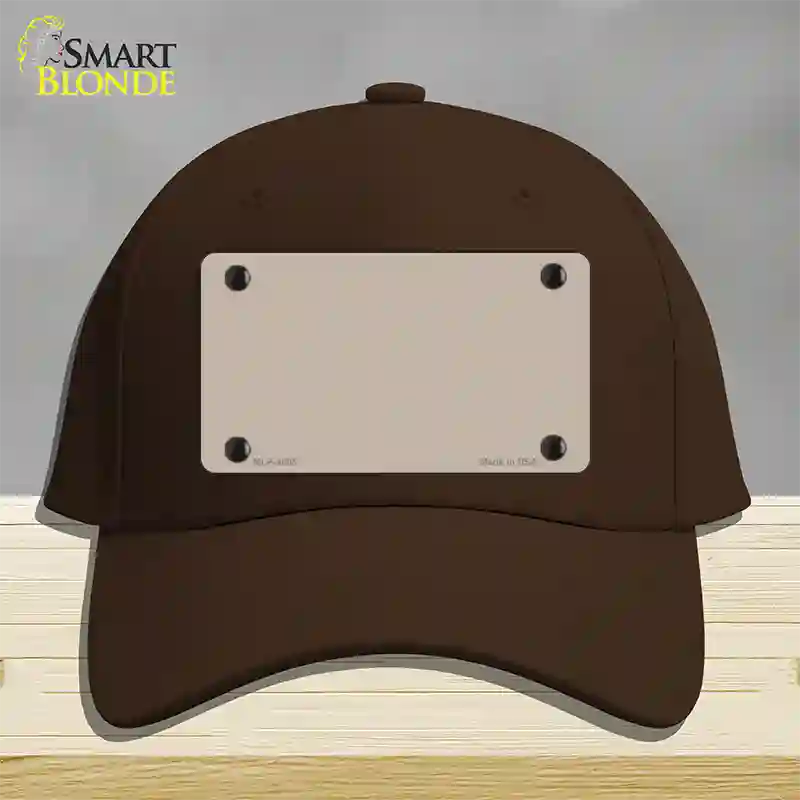 Tan Solid Novelty License Plate Hat Cotton / Dark Brown