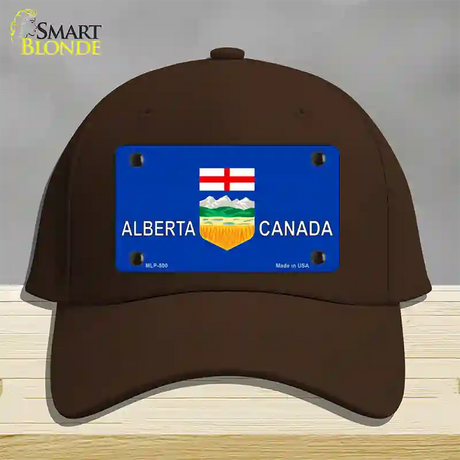 Alberta Canada Novelty License Plate Hat Cotton / Dark Brown