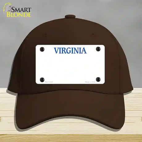 Virginia Old Dominion Blank Novelty License Plate Hat Cotton / Dark Brown