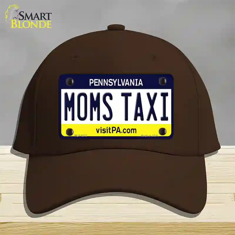 Moms Taxi Pennsylvania State Novelty License Plate Hat Cotton / Dark Brown