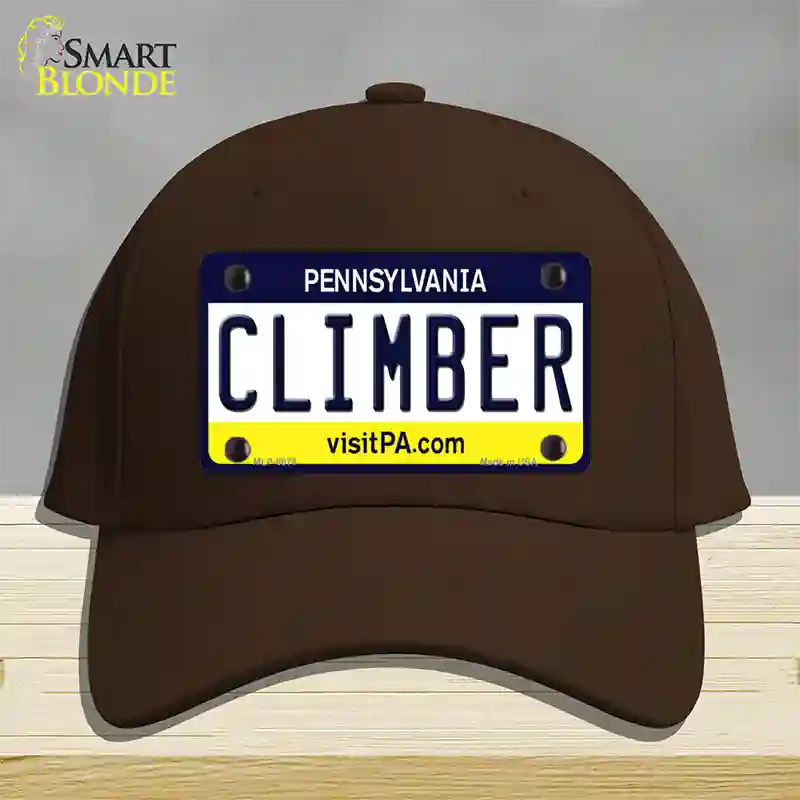 Climber Pennsylvania State Novelty License Plate Hat Cotton / Dark Brown