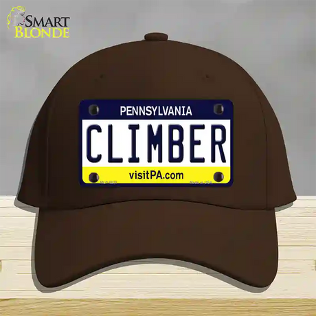 Climber Pennsylvania State Novelty License Plate Hat Cotton / Dark Brown