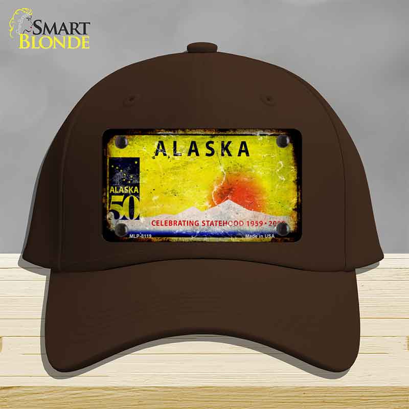 Alaska State Rusty Novelty License Plate Hat HAT-MLP-8119