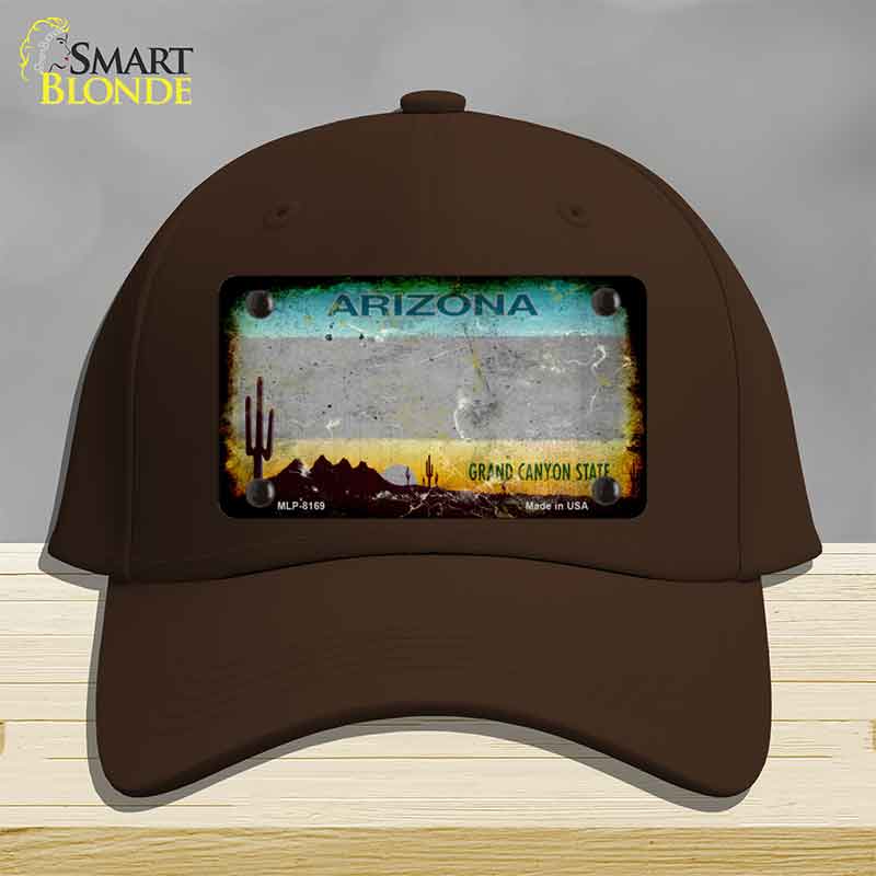 Arizona Gray Rusty Novelty License Plate Hat HAT-MLP-8169
