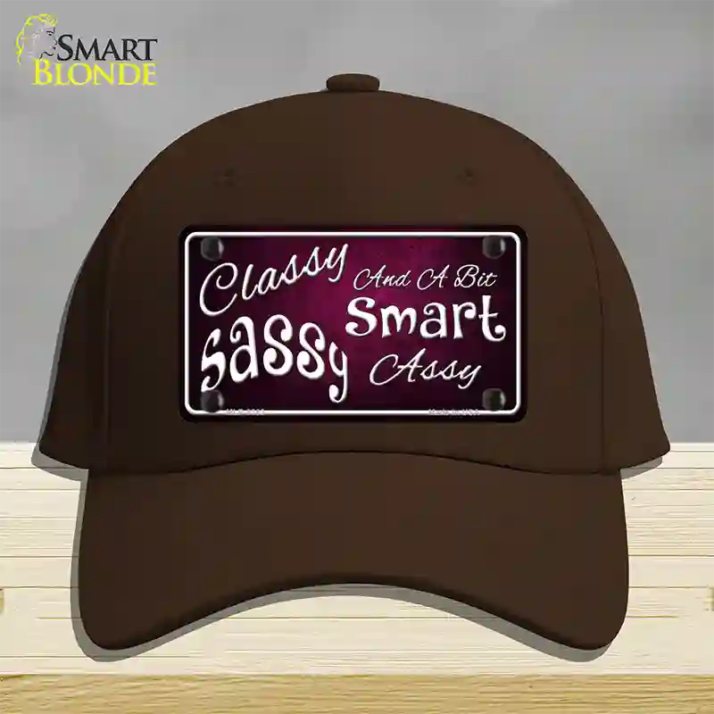 Classy Sassy Novelty License Plate Hat Cotton / Dark Brown