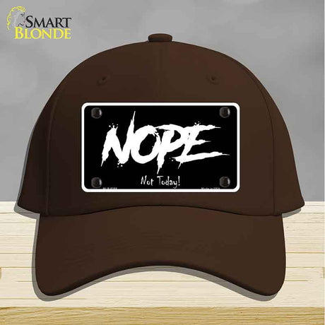 Nope Not Today Novelty License Plate Hat