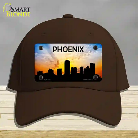Phoenix Silhouette Novelty License Plate Hat Cotton / Dark Brown