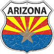 Arizona State Flag Highway Shield Metal Sign 12" (HS)