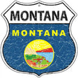 Montana State Flag Highway Shield Metal Sign 12" (HS)