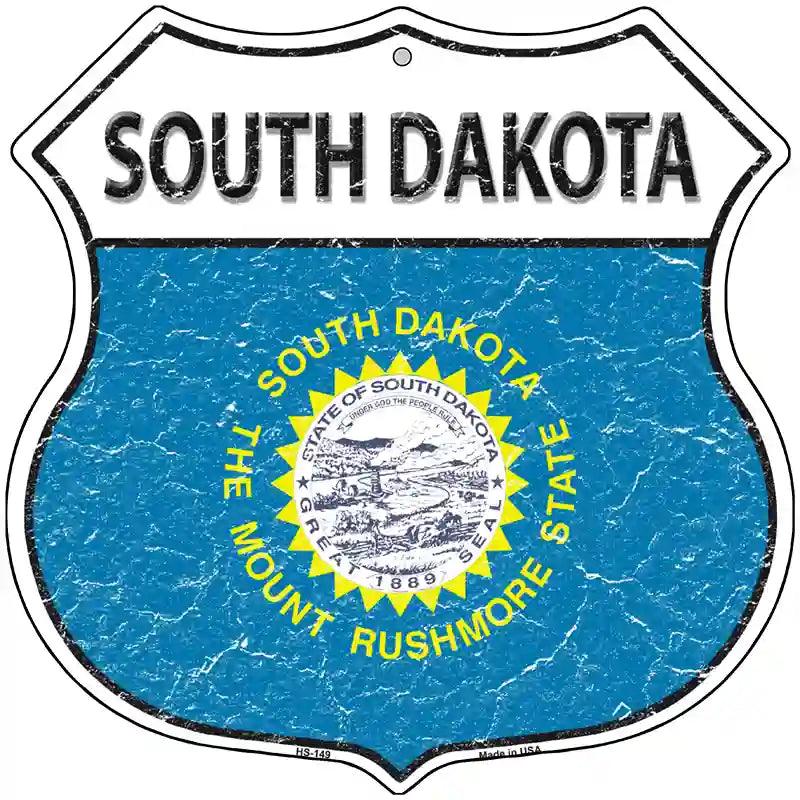 South Dakota State Flag Highway Shield Metal Sign 12" (HS)
