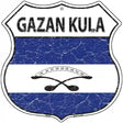 Gazan Kula Flag Highway Shield Metal Sign 12" (HS)