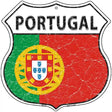 Portugal Flag Highway Shield Metal Sign 12" (HS)