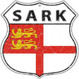 Sark Flag Highway Shield Metal Sign 12" (HS)