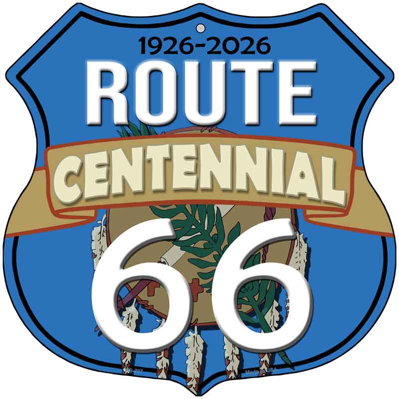 OK Route 66 Centennial Novelty Highway Shield Sign HS-707