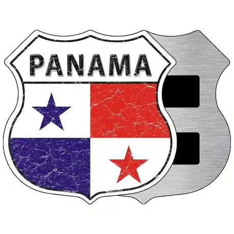 Panama Flag Highway Shield Metal Sign 5" (HSM)
