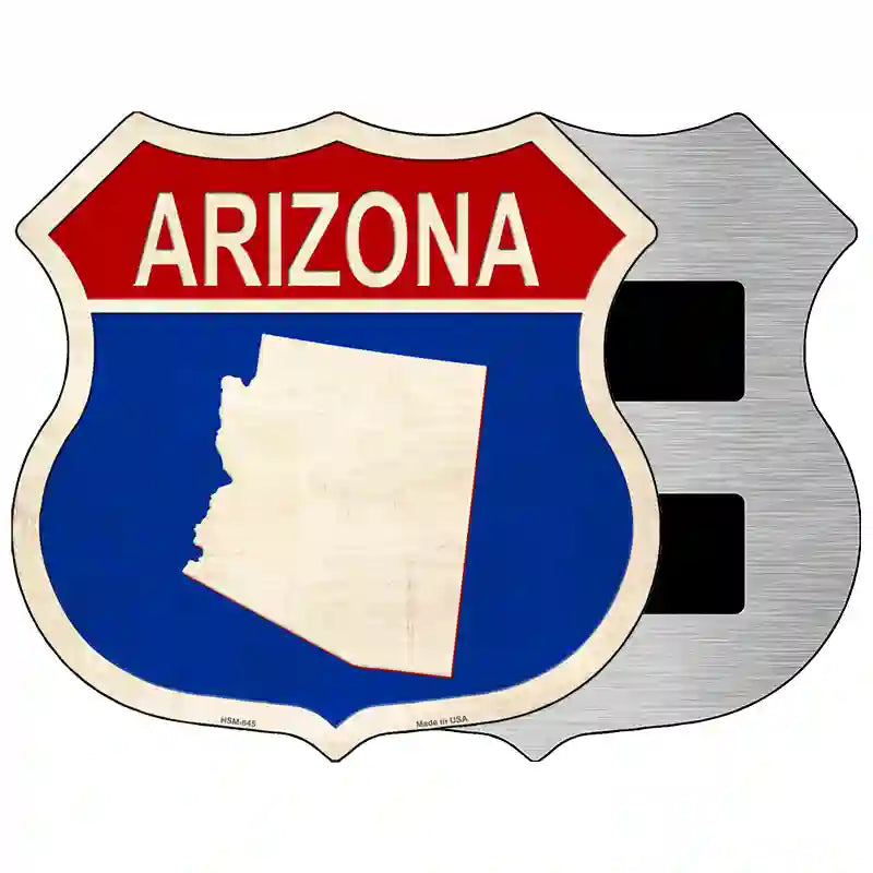 Arizona Silhouette Novelty Metal Highway Shield Sign 5" (HSM)