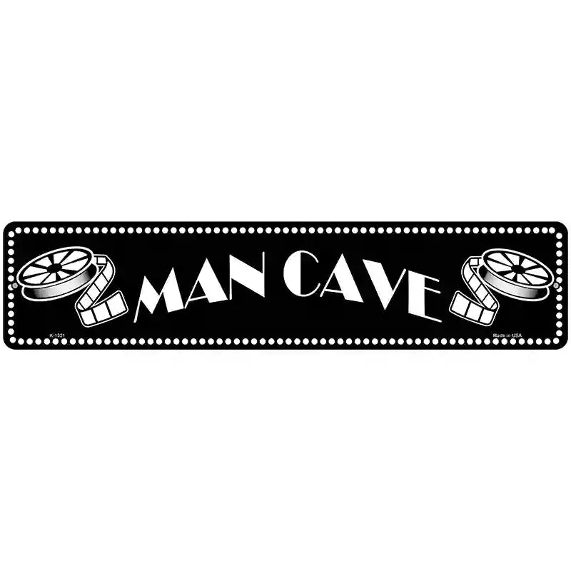 Man Cave Home Theater Novelty Metal Street Sign 18" x 4" (K)