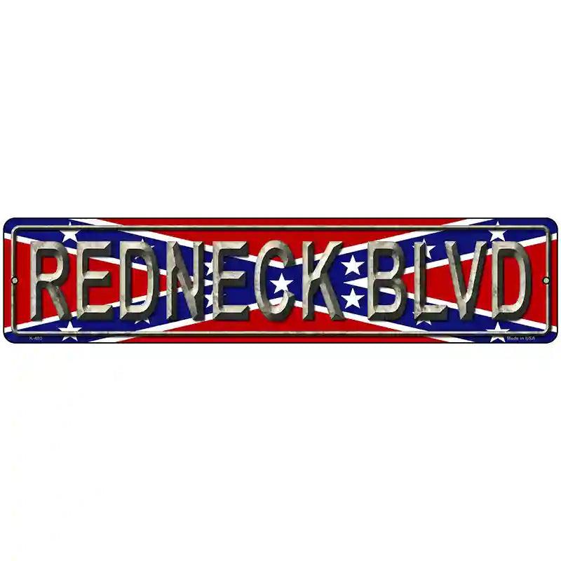 Redneck Blvd Metal Novelty Street Sign 18" x 4" (K)