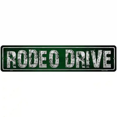 Rodeo Drive Metal Novelty Street Sign 18" x 4" (K)