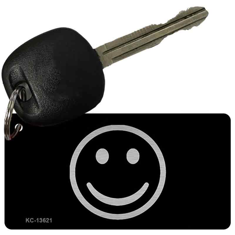 Smiley Black Novelty Metal Key Chain KC-13621