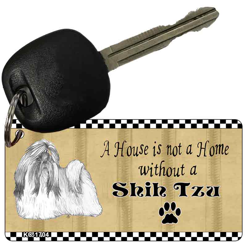 Shih Tzu Pencil Sketch Novelty Metal Key Chain KC-1704