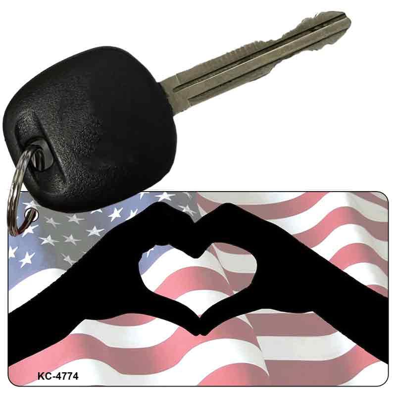 Hands Heart Novelty Aluminum Key Chain KC-4774
