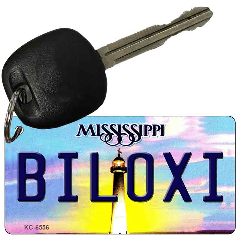 Biloxi Mississippi State License Plate Tag Key Chain KC-6556