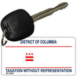 DC Taxation Without Representation Novelty Aluminum Key Chain KC-8227