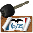 Iowa Flag Scroll Novelty Aluminum Key Chain KC-9021