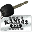 Property Of Kansas Novelty Metal Key Chain KC-9757