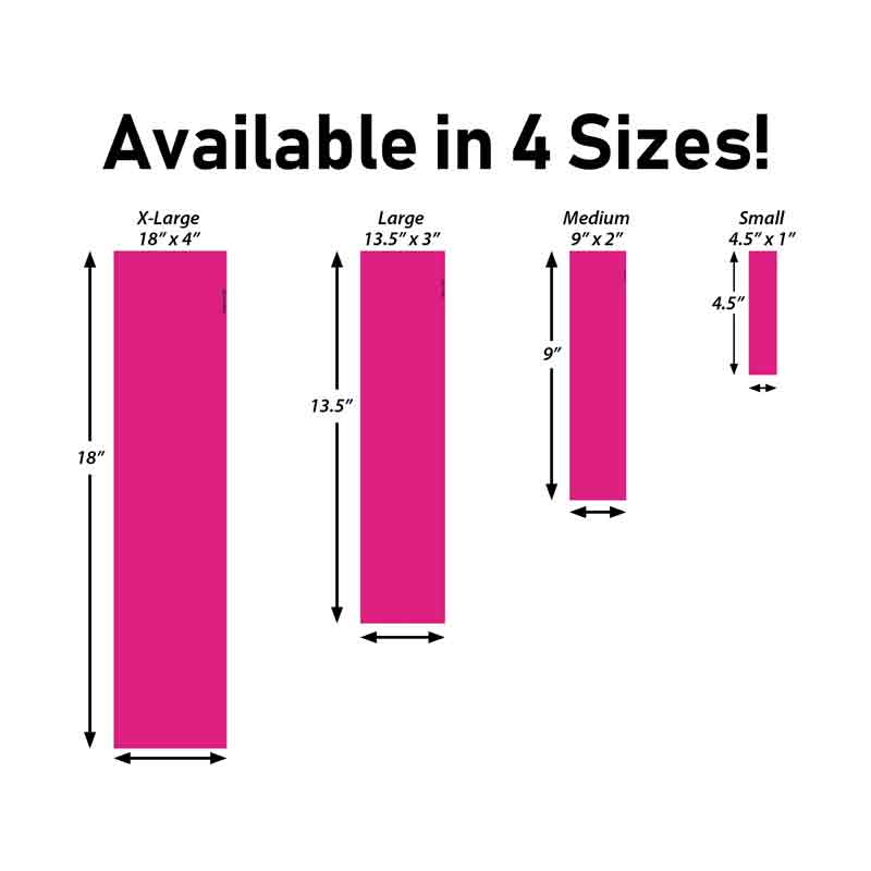 Narrow Sticker Decal Sizes