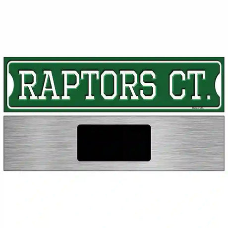 Raptors Ct Novelty Metal Street Sign 6" x 1.5" (KM)