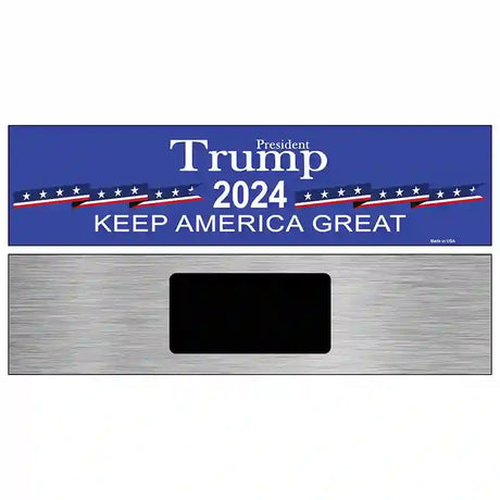 Blue Trump 2024 Novelty Metal Street Sign 6" x 1.5" (KM)