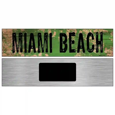 Miami Beach Novelty Metal Street Sign 6" x 1.5" (KM)