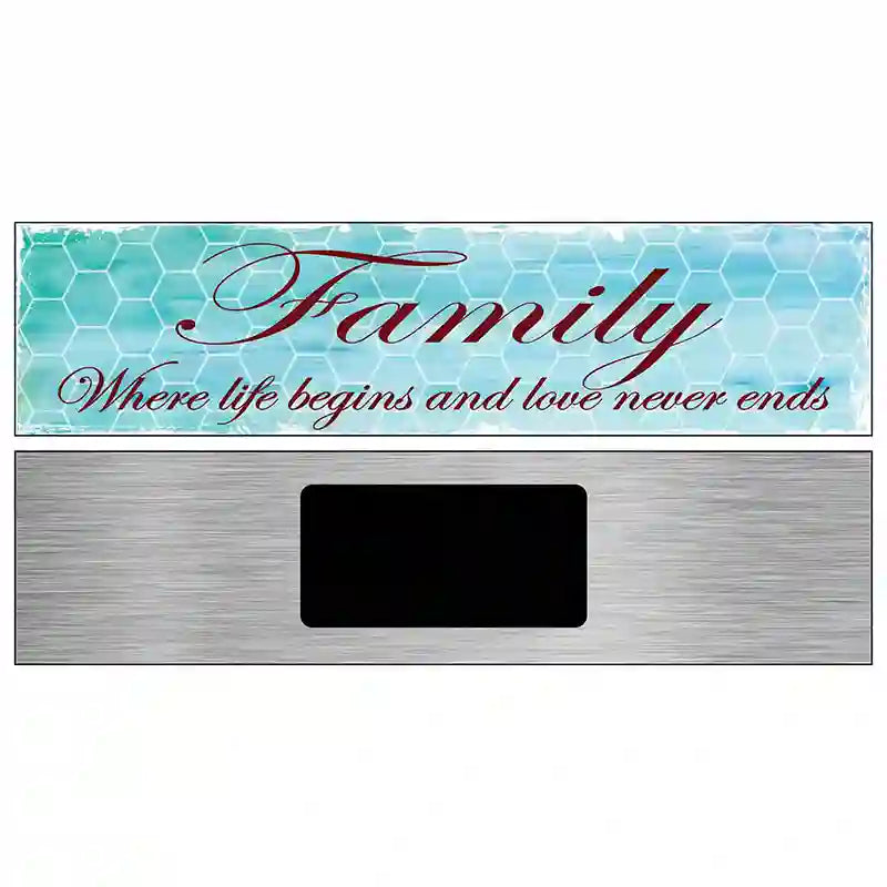 Family Novelty Metal Street Sign 6" x 1.5" (KM)