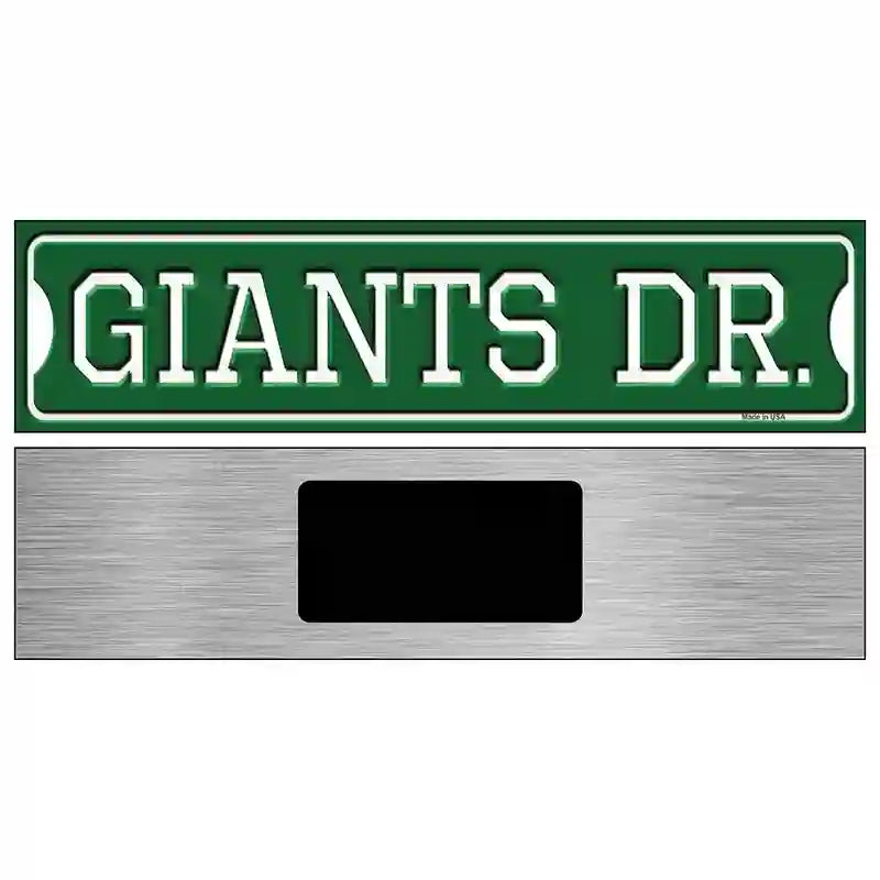 Giants Dr Novelty Metal Street Sign 6" x 1.5" (KM)
