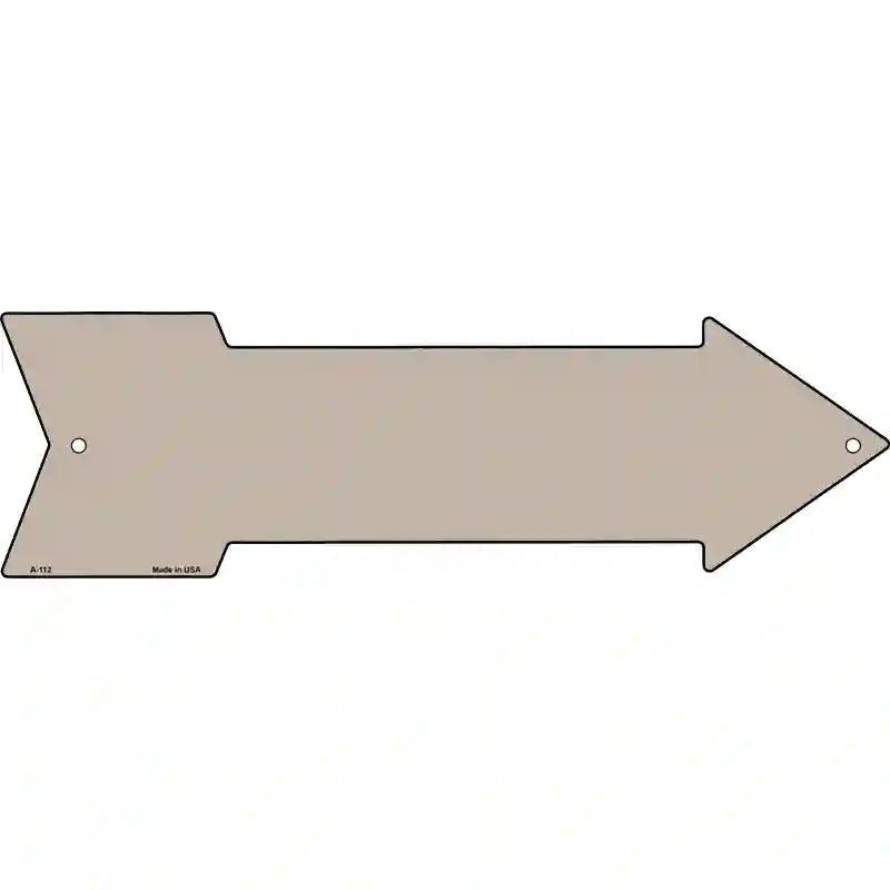 Tan Novelty Metal Arrow Sign 23" x 7" (LA)